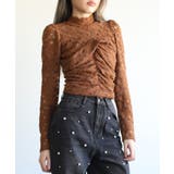 モカ | レースハイネックシアーインナートップス Jasmine Grandiflorum | aimoha