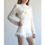 ホワイト | ハイウエストショートパンツ ファー付き Jasmine | aimoha