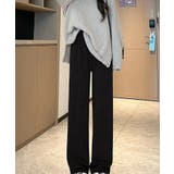 裏起毛 ケーブル柄コーデュロイストレートスウェットパンツ【AW】 | aimoha  | 詳細画像5 