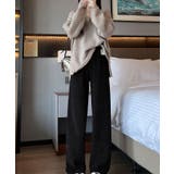 裏起毛 ケーブル柄コーデュロイストレートスウェットパンツ【AW】 | aimoha  | 詳細画像2 