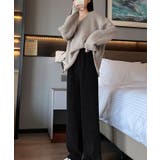 裏起毛 ケーブル柄コーデュロイストレートスウェットパンツ【AW】 | aimoha  | 詳細画像4 