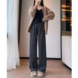 裏起毛 ケーブル柄コーデュロイストレートスウェットパンツ【AW】 | aimoha  | 詳細画像7 