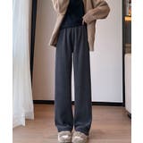 ダークグレー | 裏起毛 ケーブル柄コーデュロイストレートスウェットパンツ【AW】 | aimoha 