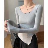 ライトグレー | スリットデザインカットソー | aimoha