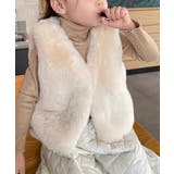 【aimoha-KIDS-】韓国子供服 かわいいフェイクファーベスト【AW】 | aimoha kids | 詳細画像1