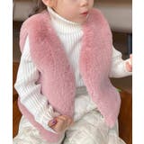 ピンク | 【aimoha-KIDS-】韓国子供服 かわいいフェイクファーベスト【AW】 | aimoha kids