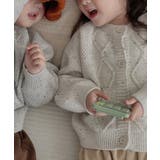 【aimoha-KIDS-】韓国子供服 かわいい編みカーディガン【AW】 | aimoha kids | 詳細画像1