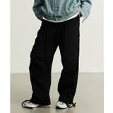 ブラック | aimoha MENS/HEAVY COTTONワイドカーゴパンツ | aimoha men