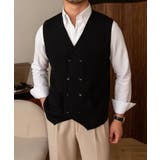 ブラック | aimoha MENS/ダブルニットべスト | aimoha men
