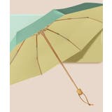 グリーン | 【晴雨兼用】UVカット ミニ 木製持ち手 マカロンカラー折り畳み傘 | aimoha 
