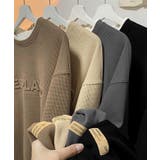 aimoha outdoorワッフルクルーネックスウェット | aimoha men | 詳細画像1 