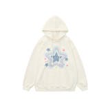 ライトベージュ | パッチワーク星刺繍パーカー 韓国ファッション ユニセックス | HOOK