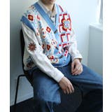 HOOK original 配色ストライプワンポイント刺繍長袖シャツ | HOOK | 詳細画像3
