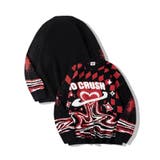 ブラック | HOOK  original レトロ調溶けるハート配色ニットプルオーバー | HOOK