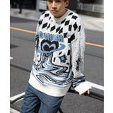 HOOK  original レトロ調溶けるハート配色ニットプルオーバー | HOOK | 詳細画像14 