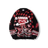 HOOK  original レトロ調溶けるハート配色ニットプルオーバー | HOOK | 詳細画像2 