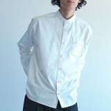 ホワイト | aimoha menスタンドカラー グランパシャツ | aimoha men