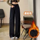 裏起毛カーゴパンツ カーゴ風裏起毛カラーデニムパンツ【AW】 | aimoha | 詳細画像17