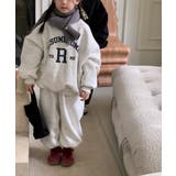 グレー | 【aimoha-KIDS-】韓国子供服 ユニセックス厚地スウェットセットアップ | aimoha kids