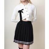 for girls アシンメトリーリボン飾りポロショット丈ニットソー | HOOK | 詳細画像7