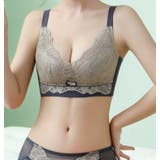 バイカラー大柄レースブラ | aimoha | 詳細画像1