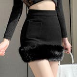 【Jasmine】エコファーハイウエストミニスカート【AW】 | aimoha | 詳細画像1