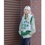 HOOK -original- かわいいネコとひまわりニットベスト | HOOK | 詳細画像9 