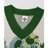 HOOK -original- かわいいネコとひまわりニットベスト | HOOK | 詳細画像5 