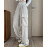 オフホワイト | ワイドカーゴパンツ パンツ カーゴパンツ スーツワイドカーゴパンツ | aimoha 