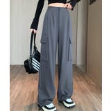 ダークグレー | ワイドカーゴパンツ パンツ カーゴパンツ スーツワイドカーゴパンツ | aimoha 