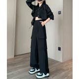 ワイドカーゴパンツ パンツ カーゴパンツ スーツワイドカーゴパンツ | aimoha  | 詳細画像2 