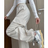 ワイドカーゴパンツ パンツ カーゴパンツ スーツワイドカーゴパンツ | aimoha  | 詳細画像4 