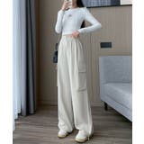 ワイドカーゴパンツ パンツ カーゴパンツ スーツワイドカーゴパンツ | aimoha  | 詳細画像5 