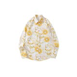 ホワイト | 【HOOK】かわいい動物イラスト総柄プリントシャツ | HOOK