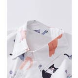 【HOOK】かわいい動物イラスト総柄プリントシャツ | HOOK | 詳細画像3 