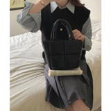 ブラック | キルティングハンドバッグ | aimoha 