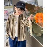 【aimoha-KIDS-】韓国子供服 コットンストライプ柄シャツ | aimoha kids | 詳細画像2 