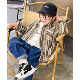 【aimoha-KIDS-】韓国子供服 コットンストライプ柄シャツ | aimoha kids | 詳細画像3 