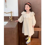 【aimoha-KIDS-】韓国子供服 シンプルレース付きワンピース | aimoha kids | 詳細画像2 