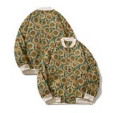 アイボリー | HOOK -original- ひまわり総柄ジャカードブルゾン | HOOK