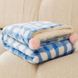 モコモコ リバーシブルポンポン付きペット毛布 | aimoha  | 詳細画像1 