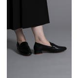 ブラック | 【shoes365】ローヒールスクエアトゥローファー | aimoha