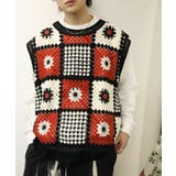 HOOK -original- パッチワークかぎ針風編み透かしベスト | HOOK | 詳細画像8 