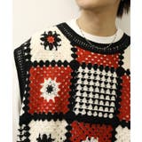 HOOK -original- パッチワークかぎ針風編み透かしベスト | HOOK | 詳細画像12 