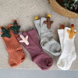 ミックス | 【mosox】かわいい立体サボテン付きkidsロング丈靴下4点セット | aimoha kids