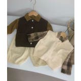 【aimoha-KIDS-】子供服 パッチポケット付きニットベスト | aimoha kids | 詳細画像1