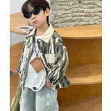 【aimoha-KIDS-】子供服 タイダイ染めデニムジャケット | aimoha kids | 詳細画像1