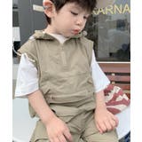 子供服 outdoor風ポケット付き袖無しパーカーセットアップ | aimoha kids | 詳細画像4 