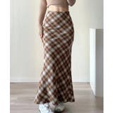 チェック柄マーメードスカート | aimoha  | 詳細画像2 