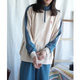 配色ワンポイント刺繍飾りステッチサイドラインハーフジップ セットアップ可能 | HOOK | 詳細画像31